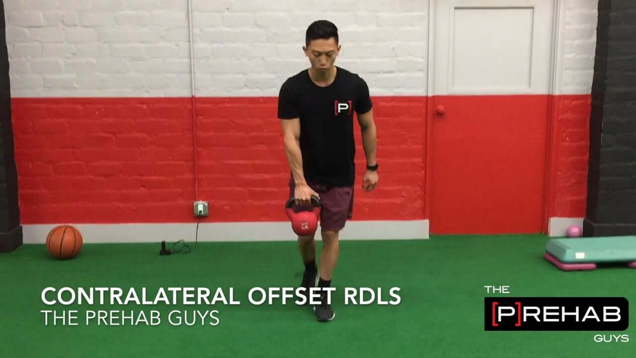 Single Leg RDLs + Reach With Contralateral Offset Kettlebell [P]rehab
