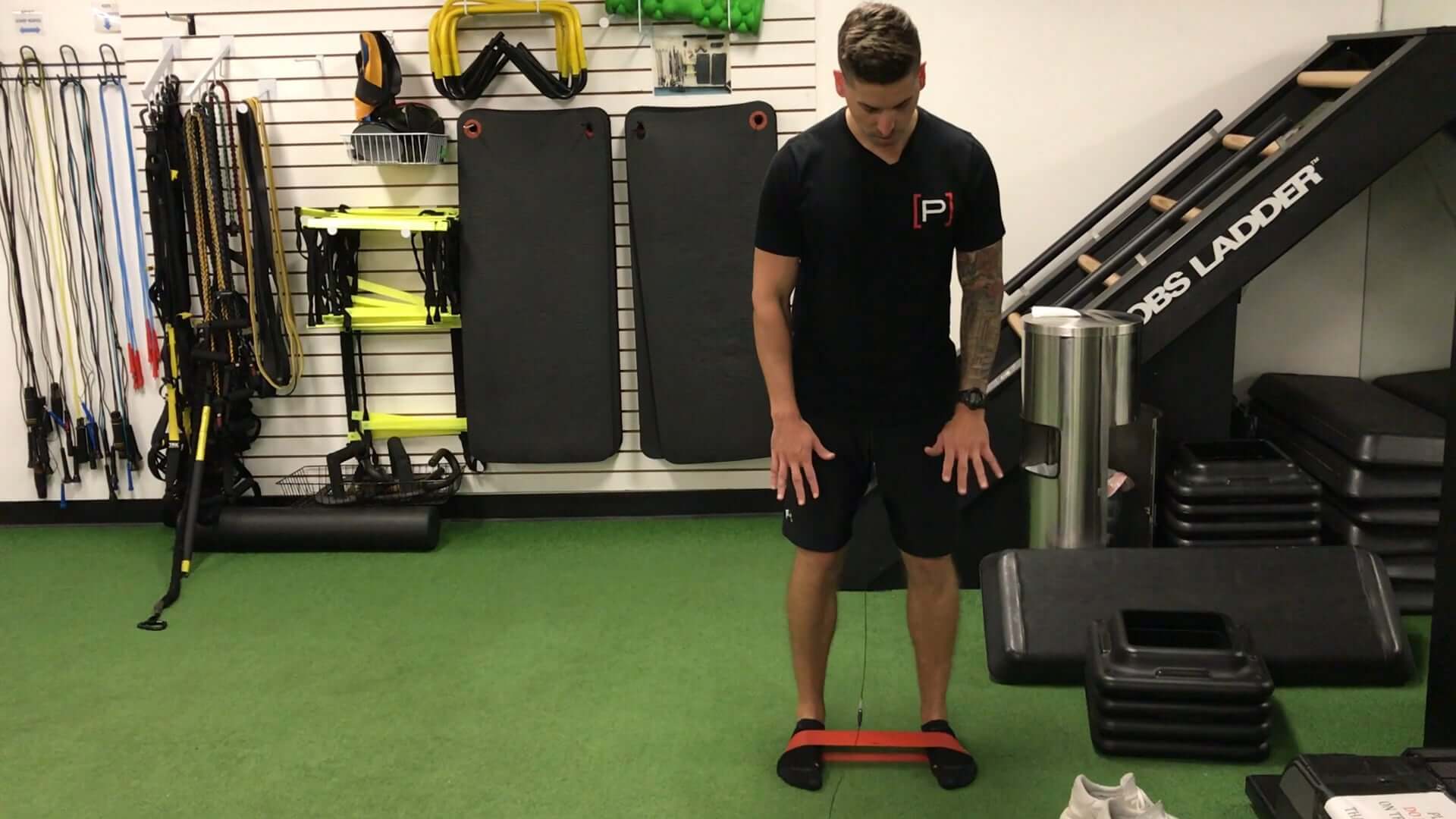 Side Steps With Knees Bent With Band Around Feet - [𝗣]𝗥𝗲𝗵𝗮𝗯