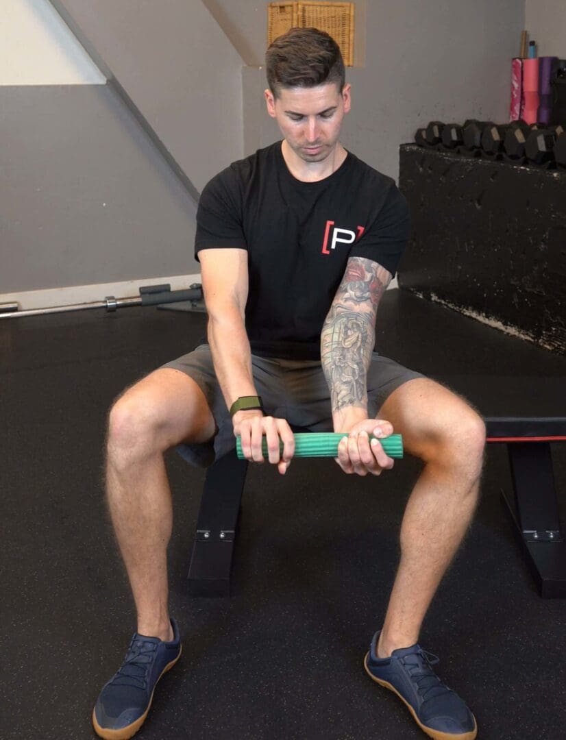 Isometric Wrist Flexion - Elbow Extended, Flexbar - [P]rehab