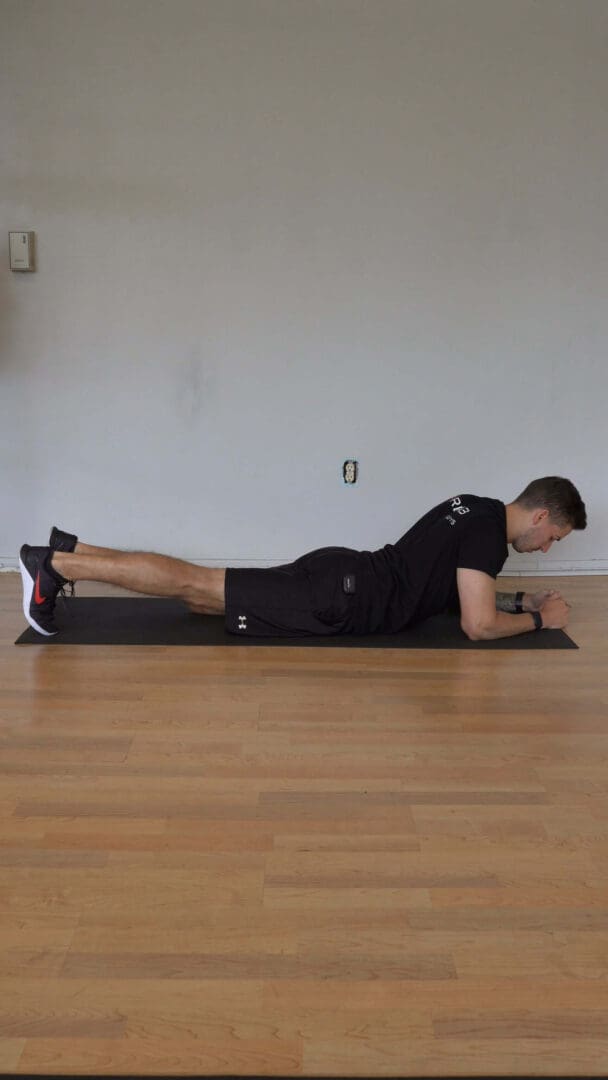 Prone Terminal Knee Extension Hips Down [P]rehab