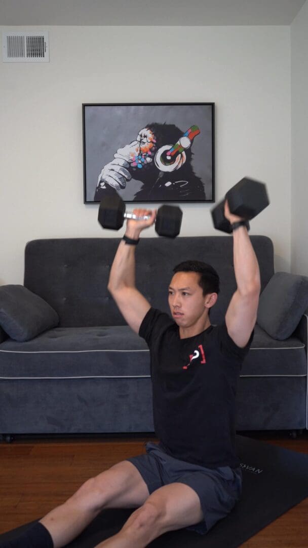 Long Sitting Overhead Press Dumbbell [P]rehab