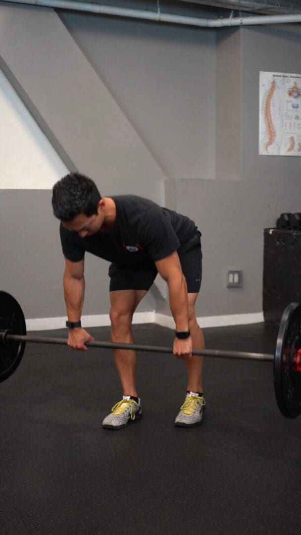 Staggered Stance Deadlift Barbell P Rehab